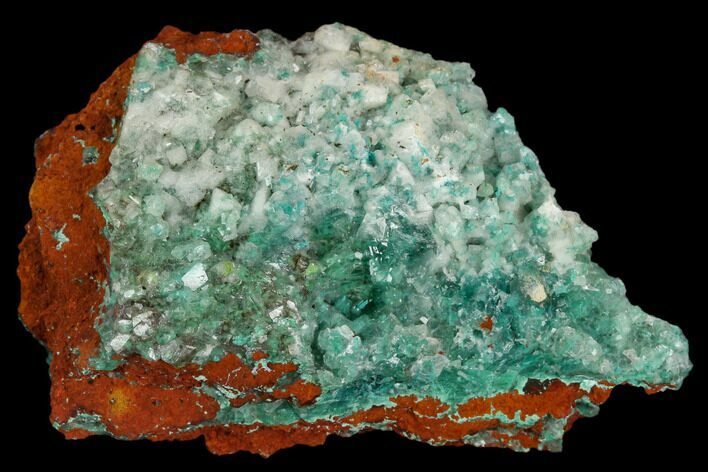 Calcite Encrusted Fibrous Aurichalcite Crystals - Mexico #127243